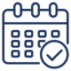 Klarschiff - Zuverlässig & verbindlich Icon - Kalender
