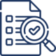 Klarschiff - Zusatzleistungen auf Wunsch Icon - Checkliste mit Lupe