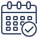 Icon - Kalender mit Check-Symbol